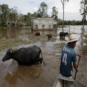 الشكل 1 | أثر الفيضان الذي ضرب بلدية كاريرو دا
فارزيا بالبرازيل في مايو 2022.